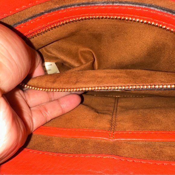 MCM Crossbody Bag in Orange with Red Trim - Picture 8 of 8